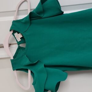 Kate Spade ♠️ Green Ruffle Sleeve top 8